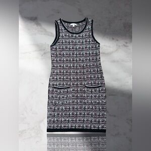 EVA Mendez NYC Woman Multi-Color Knit Tank Sweater Dress with Pockets Size M